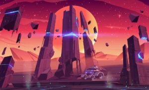 Ilustración del Rover en Marte