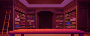 Biblioteca estilo dibujo